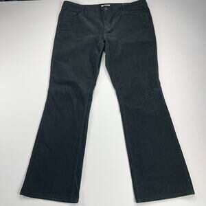 Made and Loved LOFT Chargoal Gray/Black Corduroy Curvy Boot Cut Jeans Size 18